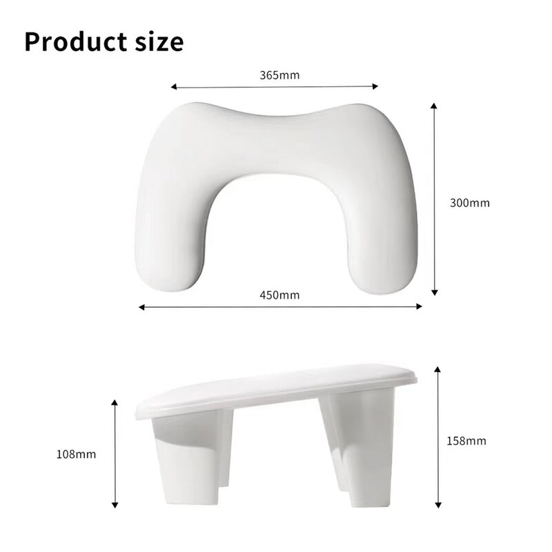 Fashion Arm Rest Pillow for Two Hands Soft PU Leather Portable Removable Stand Tilt Design Manicure Hand Rests For Nail Art