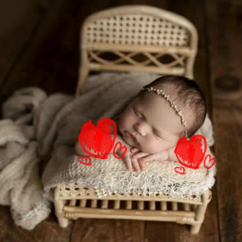 K5DD Foto Bayi Latar Belakang Berpose Kursi Foto Tempat Tidur Baru Lahir Photostudio Latar Belakang Tempat Tidur Berpose Alat