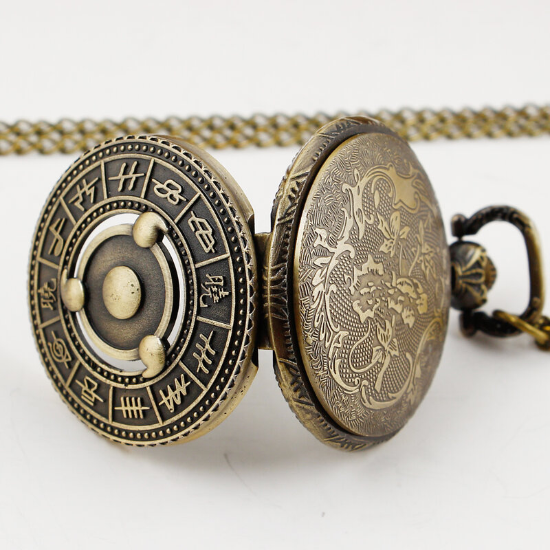 Reloj de bolsillo con colgante de cuarzo Retro antiguo tradicional, collar Vintage Unisex, regalos únicos, reloj Fob