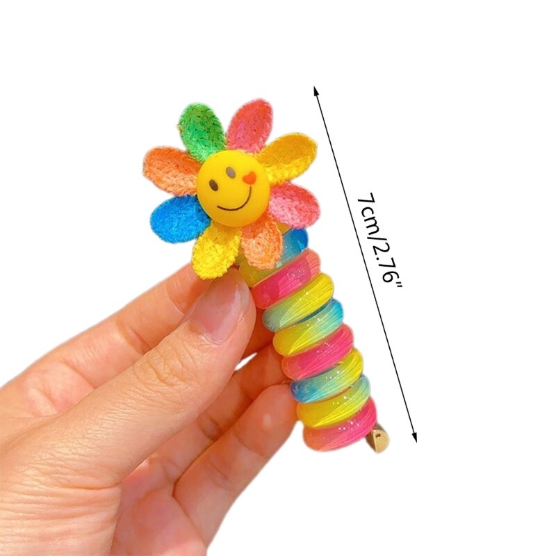 Simpatici elastici per capelli per bambini Scrunchies colorati per coda cavallo Dropship stile filo telefonico