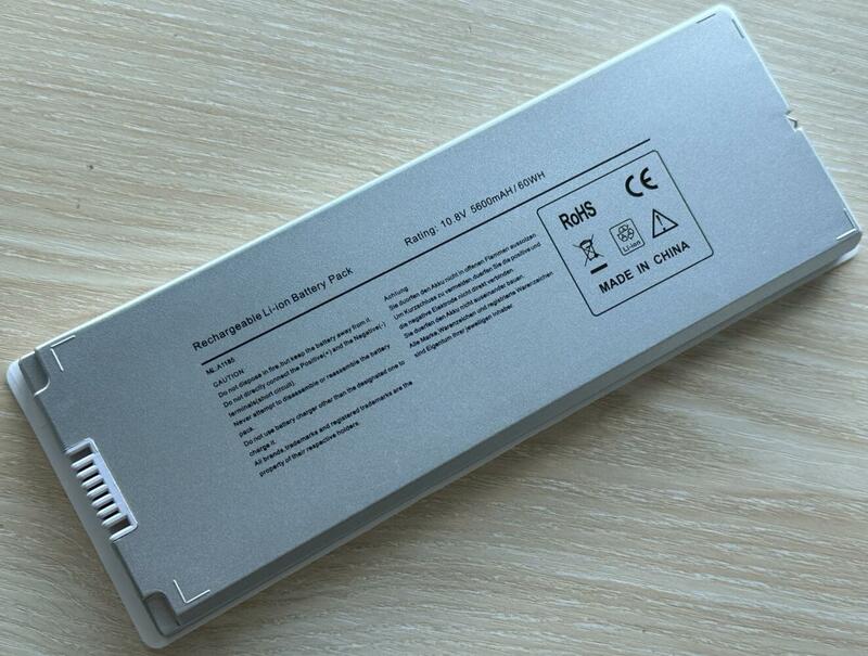 Batteria per Laptop per Apple Macbook 13 "MAC A1185 A1181 MA566FE/A MB881LL/A bianco 55Wh