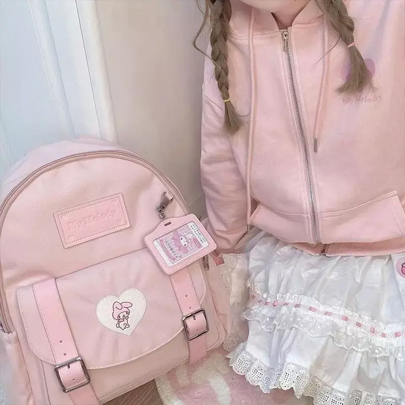 2024 MINISO Jade Guigou Melody Kuromi холщовый Детский рюкзак большой емкости студенческий рюкзак Подарочная сумка для карт