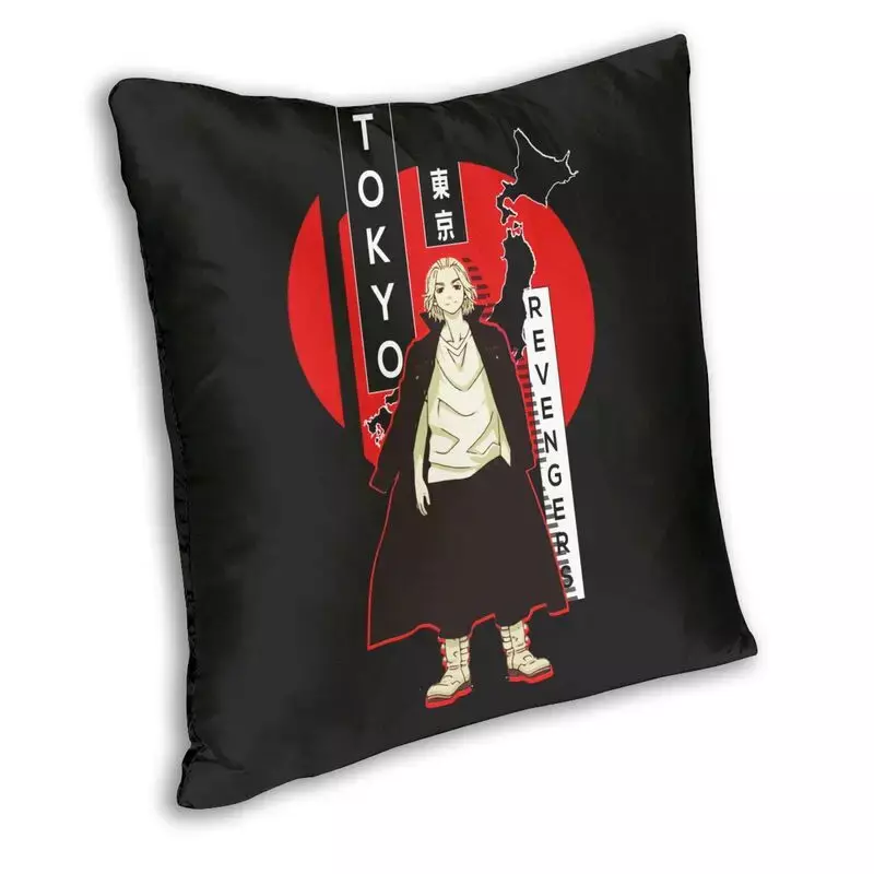 Fashion Tokyo Revengers Square Throw Pillow Case Home Decorative 3D Two Side Printing Sano Manjiro Mikey Cushion Cover for Sofa