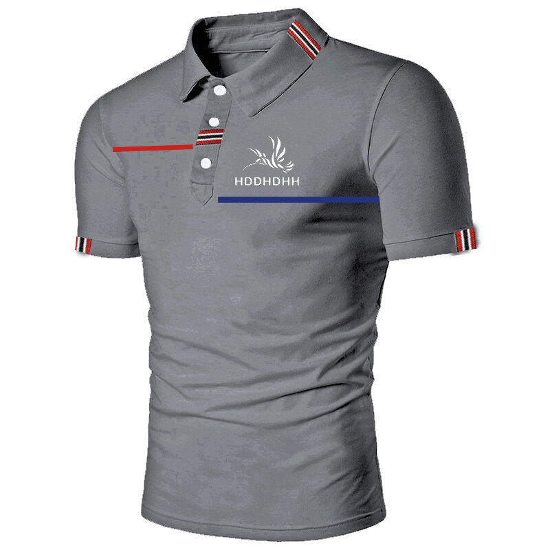 HDDHDHH Brand Printing Men Polo Shirt Short Sleeve Print Tops New Clothing Summer Streetwear Casual Fashion T-shirt