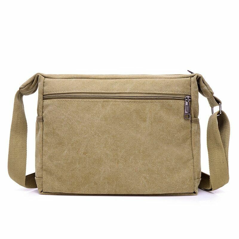 High Quality Men Canvas Shoulder Bag Casual Tote Travel Men's Crossbody Bag Large Capacity Messenger Bag Leisure Travel Backpack