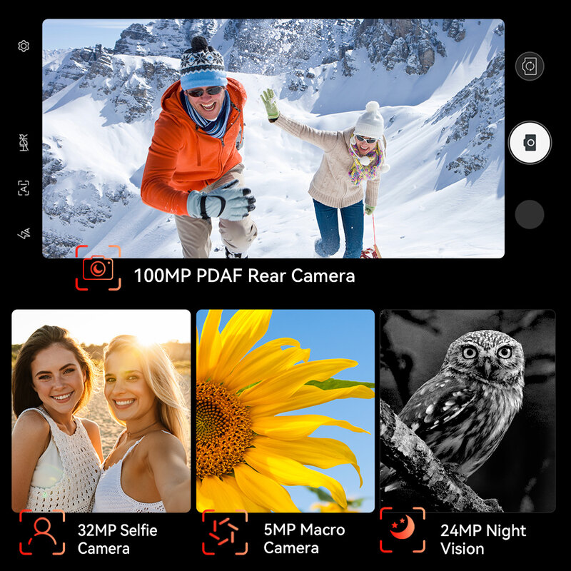 Cubot Kingkong 9 robustes Smartphone 6.583 "Bildschirm 120Hz 100mp 32mp Kamera Handy 10600mah Akku 24GB 256GB NFC Handy