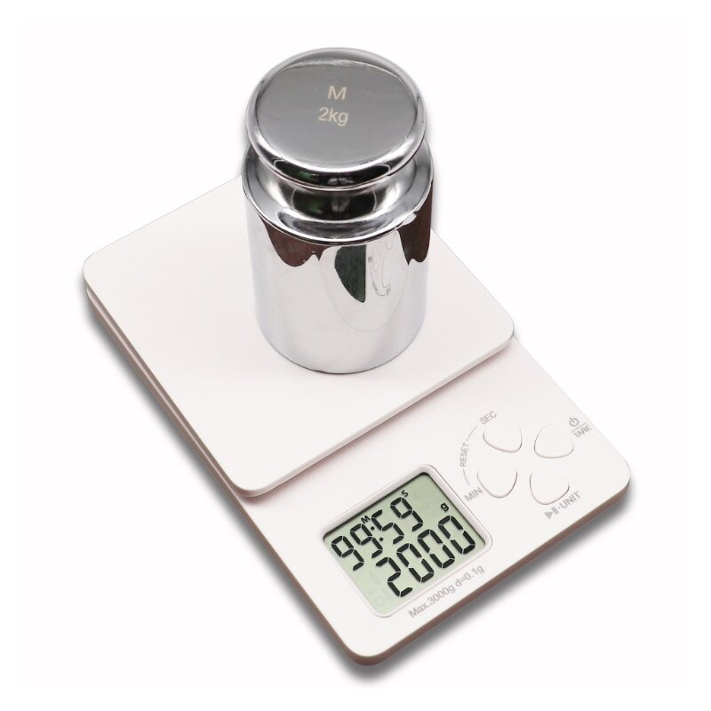 Koffieweegschaal met timer 3 kg/0,1 Hoge precisie digitale keukenvoedselweegschaal Drop Shipping