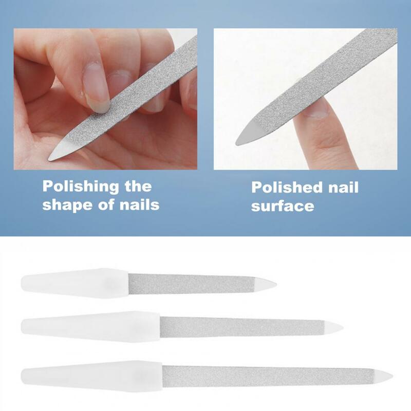 Salon Buffer Double Head Handle Nail Polishing Manicure Tool Stainless Steel Nail File Dead Skin Push Polisher Nail Supplies