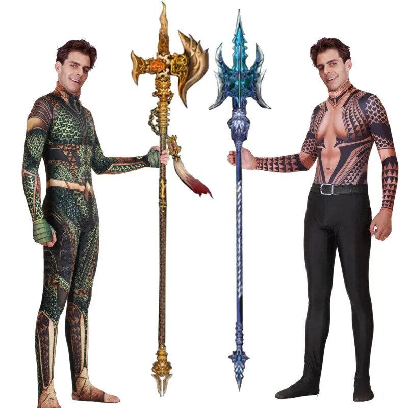 Aquaman Arthur Curry Cosplay Costume Saints Halloween Party Outfit Anime Zentai Tights