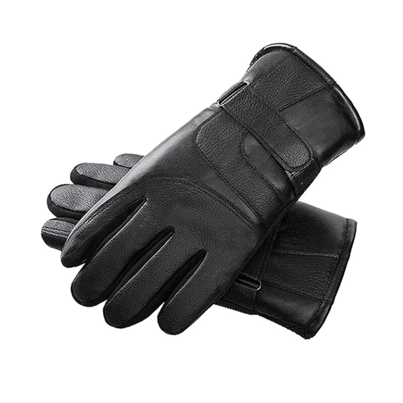 Gants de moto thermiques chauds pour hommes, gants d'équitation de moto de course, gants complets, hiver