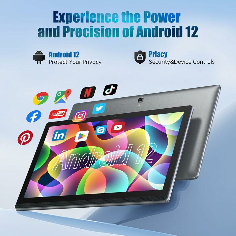 Tablette PC Android 12 Deca Core de 14 Pouces, 12 Go de RAM, 256 Go de ROM, 4G, avec Wifi, GPS, 10000mAh, Nouveauté