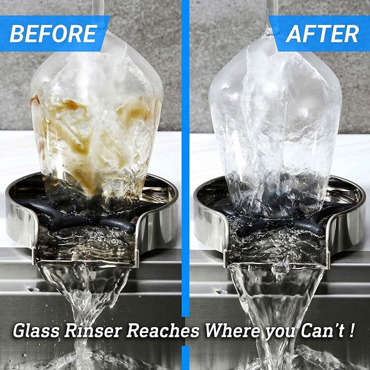 Automatic Cup Washer Glass Rinser, Ferramenta de limpeza para pias de cozinha Bar Coffee Shop, Lavadora de limpeza, Rinser