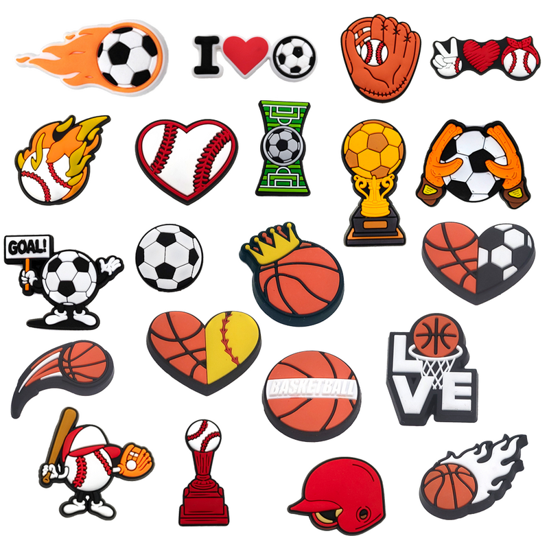 Basketball Shoe Charms For Football Charms Clog Sandals Buckle Decoration Accessories Pins Men Kids Adults Party Favor Gift