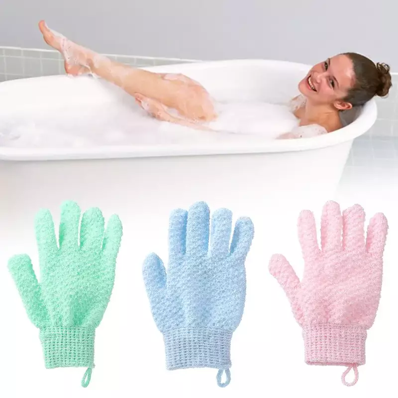 1 szt. Gorący marokański Hammam złuszczający rękawicę do szorowania rękawic z rękawicą wytrzymałe rękawice do szorowania prysznica rękawice do masażu twarzy i opalenizna
