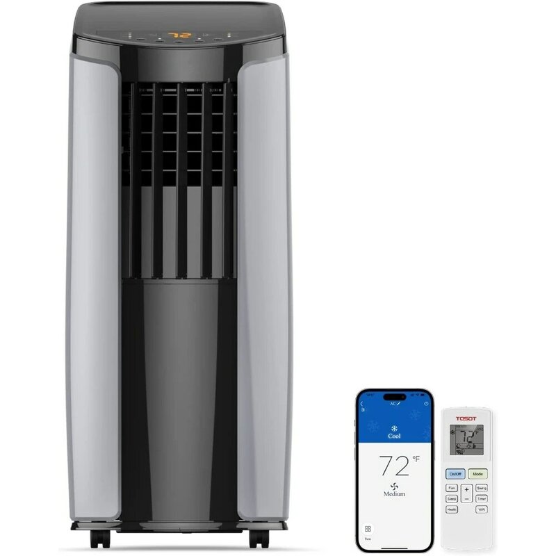 8,000BTU Portable Air Conditioner, Smart Wifi Control, AC Unit with Dehumidifier, Fan, Window Kit for Easy Installation