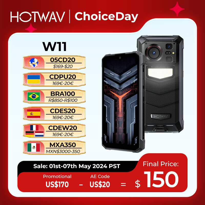 Hotwav W11โทรศัพท์มีสายมือถือ20800mAh, ไฟฉาย280LM 6.6 ''FHD + smartphone 33W 24mp การมองเห็นได้ในเวลากลางคืน