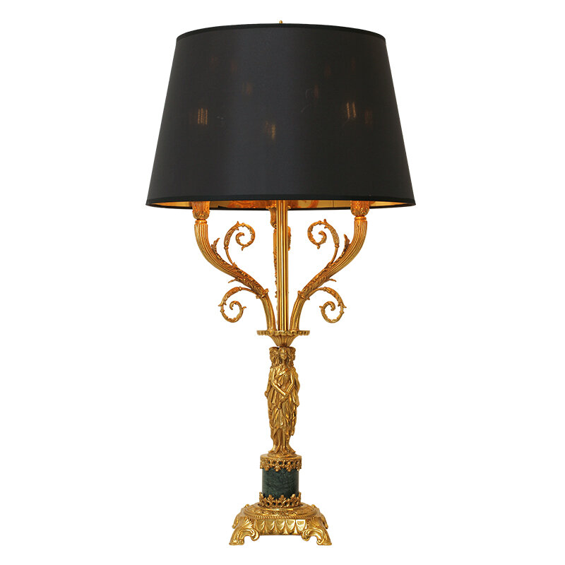 Jewellerytop european french table lamps club table with led light brass lamp light