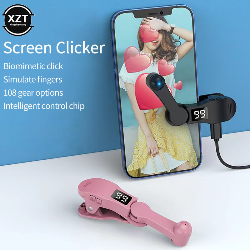 Dispositivo Clicker automatico regolabile telefono cellulare USB schermo a Clip di simulazione fisica per Tablet Video trasmissioni in diretta attività di ricompensa