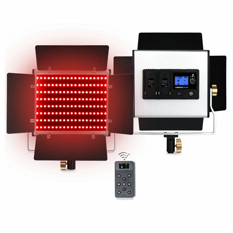 Lumière de remplissage RVB légère avec télécommande sans fil, panneau LED, studio vidéo