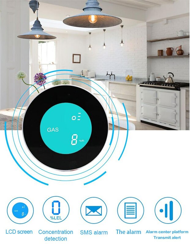 MULO TUYA Gas Sensor Wireless Gas Leakage Detector Smart Home Alarm Combustible Gas Detector For Residential Hote orl Restaurant