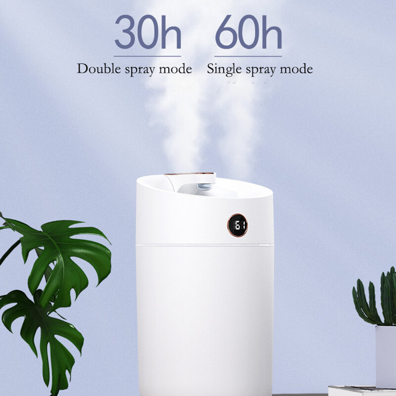 3000ML Air Humidifier Aroma Diffuser Humidity Home Smart Essential oil Diffuser LED Display USB Silent humidifier With Soft Lamp