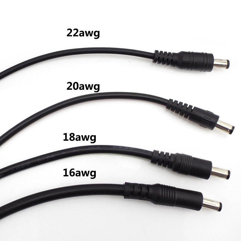 Conector de fuente de alimentación macho y hembra, Cable de cobre de 5,5x2,1mm, 2A, 5A, 7A, 10A, CC, para tira led, cámara CCTV, Q1