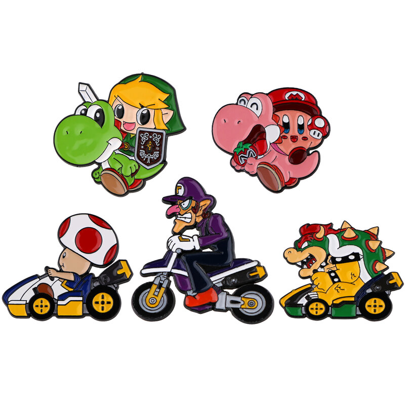 Épingles en émail Mario Game Anime Bombs pour femmes, épinglettes de dessin animé mignon, broches pour sacs à dos, badges, accessoires, cadeaux
