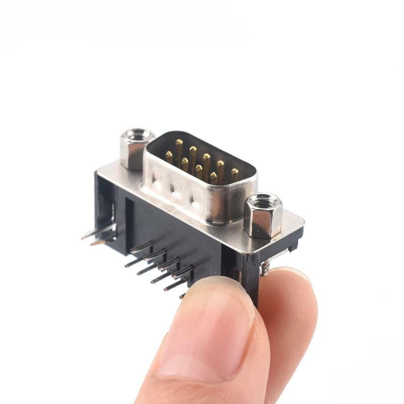 DR9 male/female 90 degree solder board plug socket plastic metal interface socket