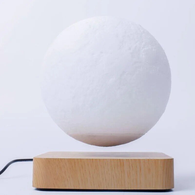 โคมไฟดวงจันทร์สร้างสรรค์3D Levitation แม่เหล็กไฟ LED กลางคืน Light หมุน Moon ลอยโคมไฟวันหยุดตกแต่ง DIY แฟชั่นของขวัญ