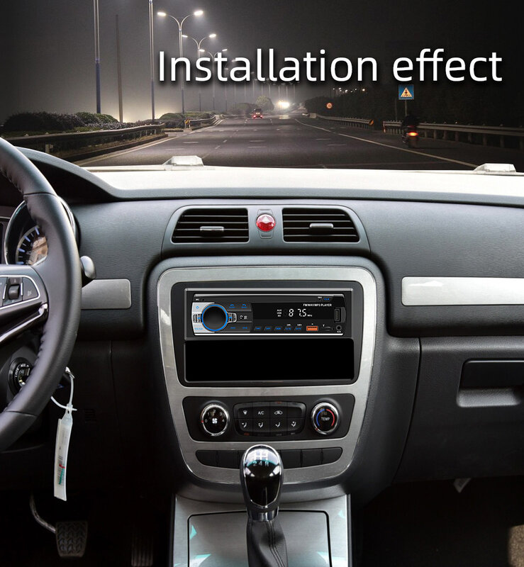 Radio Estéreo Digital para coche, reproductor MP3 con Bluetooth, JSD-530 520, 60W x 4, Audio FM, música, USB/SD, entrada auxiliar en el tablero