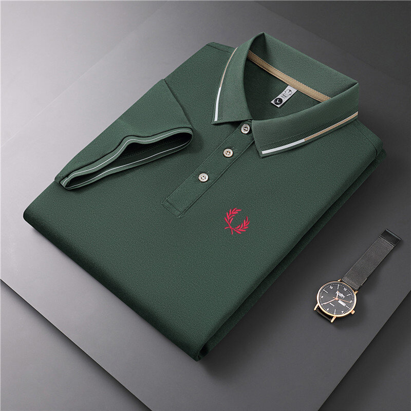 Geborduurd Heren Hoge Kwaliteit Poloshirt Hot Sale 2024 Zomer T-Shirt Polo Fashion Top Trend Casual Fashion Business Poloshirt