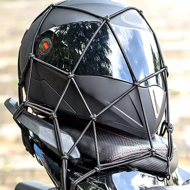 Moto bagaglio rete bici 6 ganci tenere giù serbatoio carburante bagagli maglia Web Bungee nero moto bici 6 ganci serbatoio Car styling