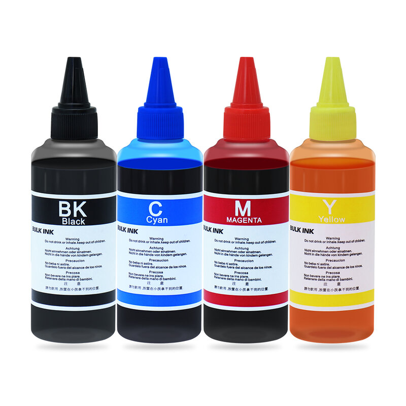 100ml Universal-Refill Dye Tinte Kit Kompatibel für HP Canon Lexmark Epson Dell Brother Alle Nachfüllbar Inkjet CISS Patrone