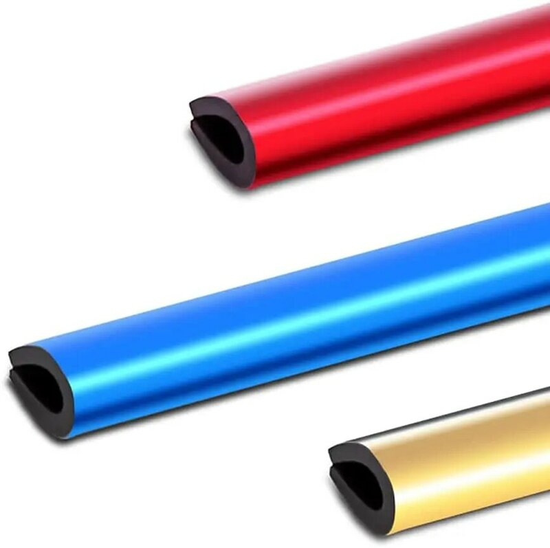 U Forma Chrome PVC Trim Strip para Decoração de Carro, Ar Condicionado Ventilação, colorido e brilhante, 10 PCs, 20cm