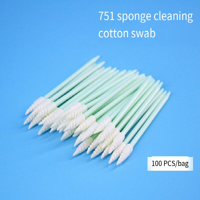 100pcs Industry Cotton Micro Swab Cleaning Tools Nonwoven Anti-static Dust Off for Lens Protective Window Fiber Laser Head