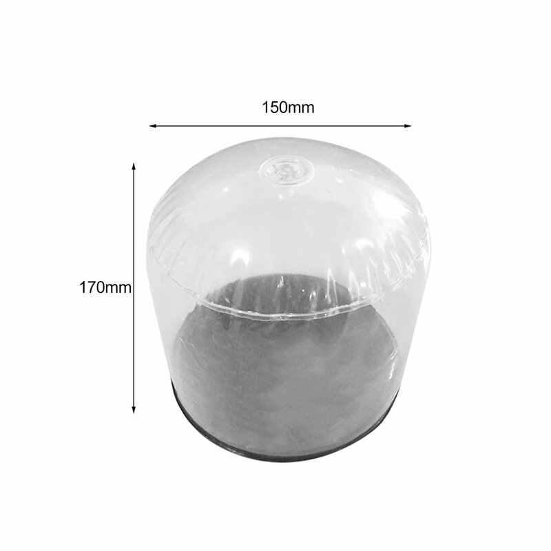 17x15cm Air Inflation Inflatable PVC Transparent Hat Holder Support Cap Holder Support Prop Up Open Up Display Cap Holder