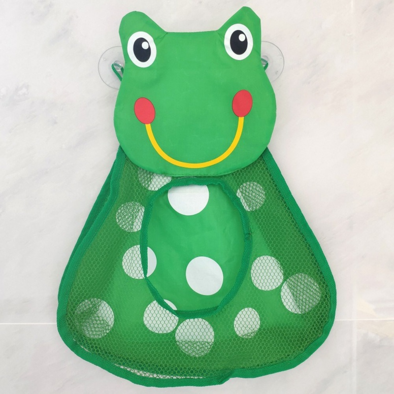 Baby Bath Toys Storage Bag Cute Duck Frog Mesh Net Bag Kids Water Toys Organizer Suction Cups Bath Game Bag Bathroom Accessaries