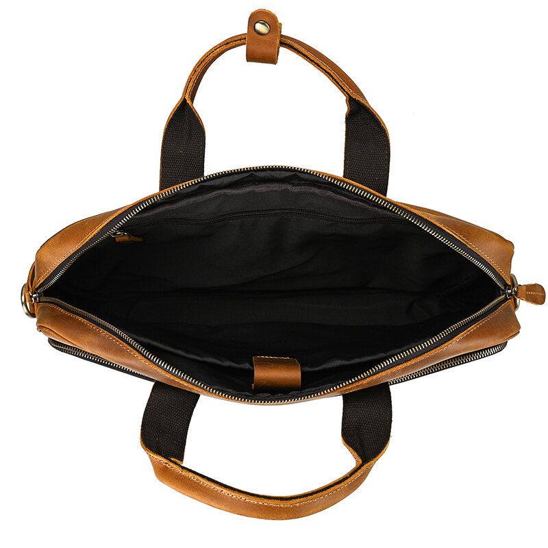 Skórzane torby dla mężczyzn teczka 14-In torba na laptopa Business Men torebka 2022 torebki biurowe męska aktówka aktówka