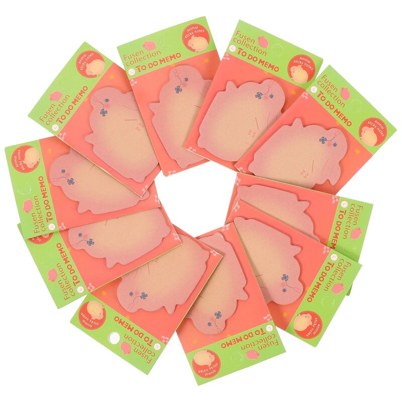 20 Pcs Animal Sticky Notes Animals Pattern Pads Multi-function Stickers Household School Daily Double Glue Memo