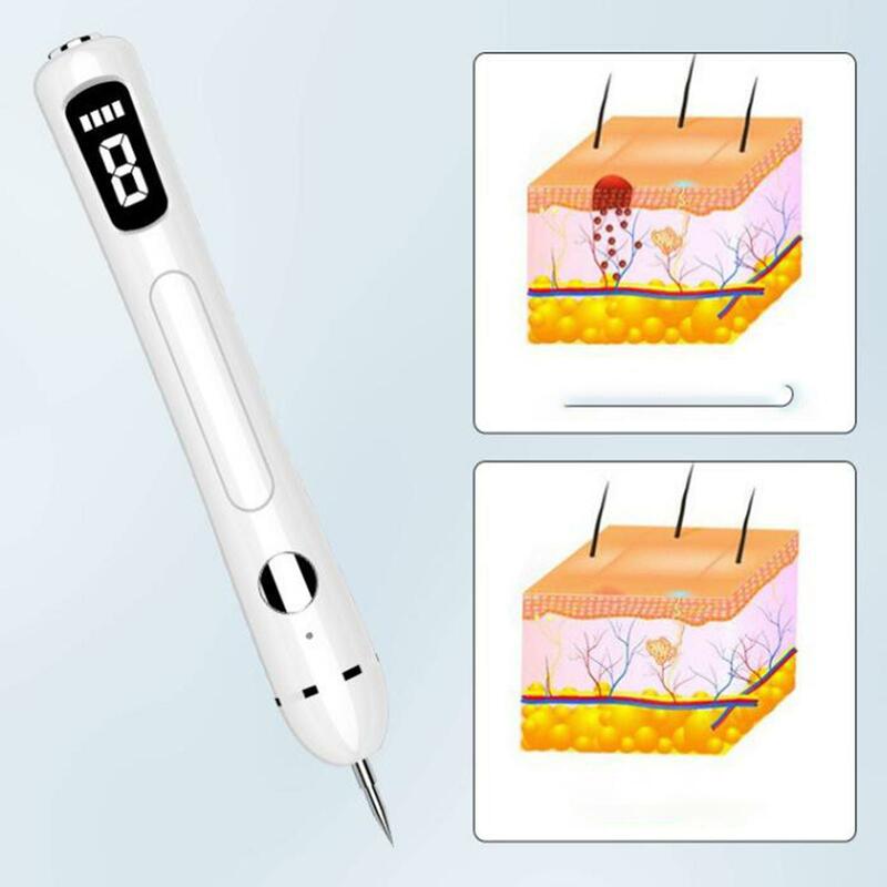 Penghapus Label Kulit portabel, pena listrik dapat diisi ulang aman ringan untuk tubuh