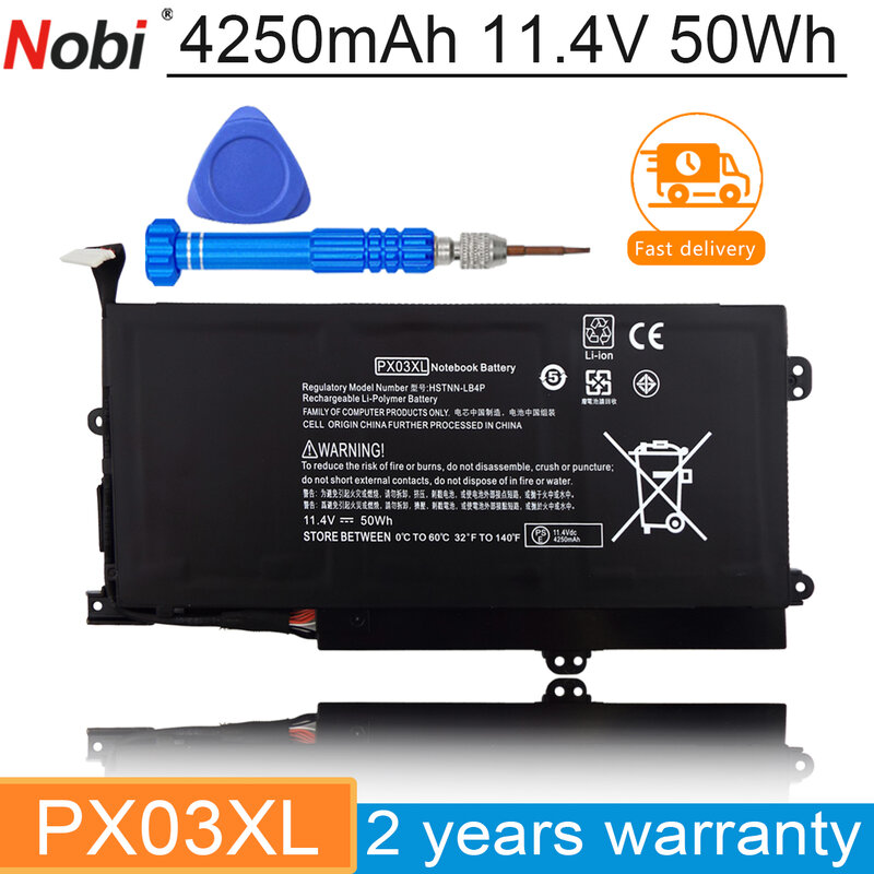 Nobi PX03XL Batterie pour ordinateur portable pour HP Envy M6-K 14 occupation K010US occupation K001TX occupation K027CL 715050-001 HSTNN-LB4P TPN-C109 TPN-C110 Outils gratuits