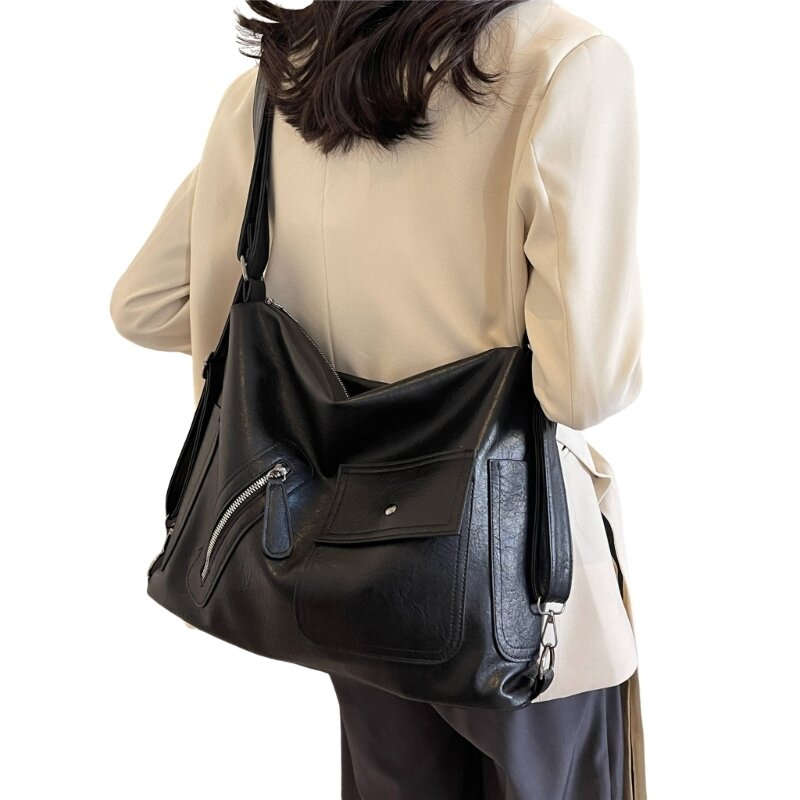 Túi đeo vai nữ bằng da Túi đeo chéo dung tích lớn lô đi học cho học sinh
