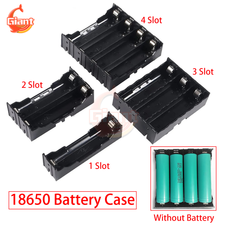 Estuche para cargador de batería 18650, caja contenedor de baterías con 1/2/3/4 ranuras, Mini soporte de batería, almacenamiento de Banco de energía, estuche de batería DIY
