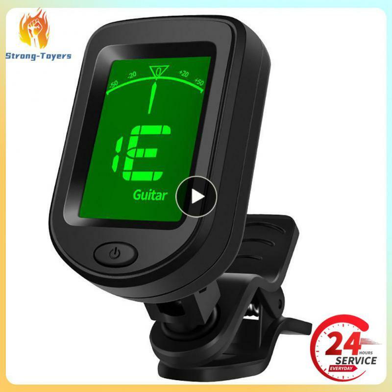 Guitar Tuner Clip-on Chromatic Digital Tuner LCD Display Mini Size Tuner for Acoustic Guitar Ukulele Violin Tuner Accessory