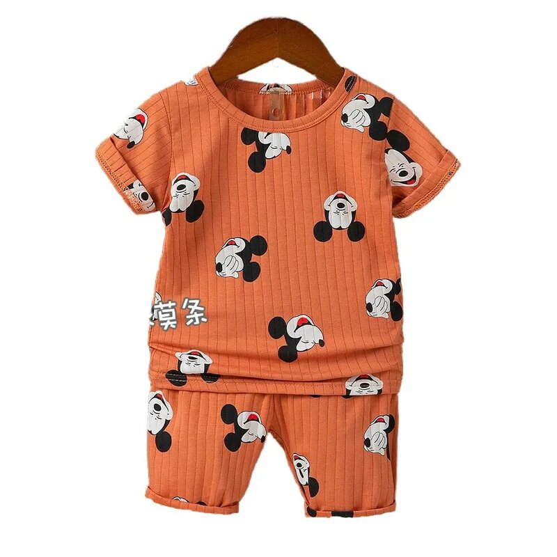 Детская одежда, хлопковый костюм для девочек и мальчиков, два комплекта одежды для младенцев, Одежда для новорожденных