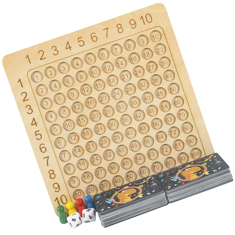 เกมกระดานสำหรับเด็กจำนวน1ชุดของเล่นสำหรับเด็กเกมการคูณของเล่นทางคณิตศาสตร์