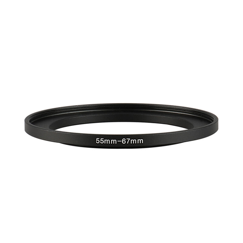 캐논 니콘 소니 DSLR 카메라 렌즈용 알루미늄 블랙 스텝 업 필터 링, 55mm-67mm, 55-67mm, 55-67mm 필터 어댑터 렌즈 어댑터