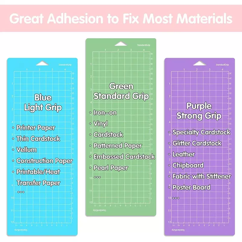 3 Pack 4.5x12inch/11.5x30cm PVC Cutting Mat Base Adhesive Plate Pad For Cricut Joy Quilting Mats For Cardstock HTV Crafts