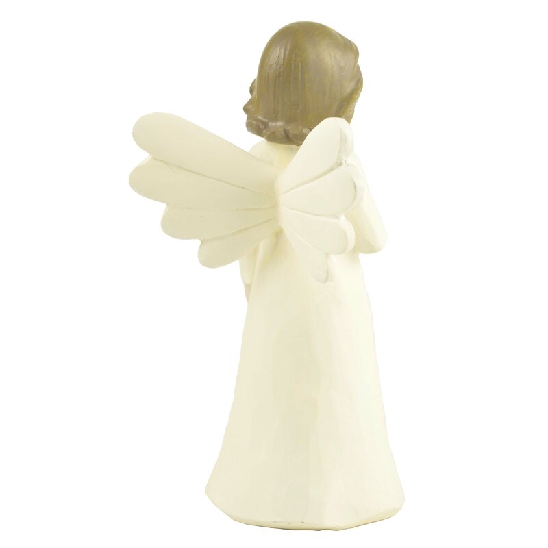 Fiori preghiera carino fanciulla angelo statua ornamenti fatti a mano puri casa soggiorno tavolo regalo di compleanno stile americano