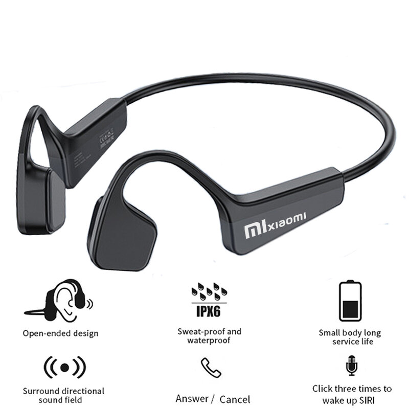 Xiaomi Mijia przewodnictwo kostne słuchawki sportowe bezprzewodowe słuchawki Bluetooth kompatybilny zestaw słuchawkowy TWS głośnomówiący z mikrofonem do biegania